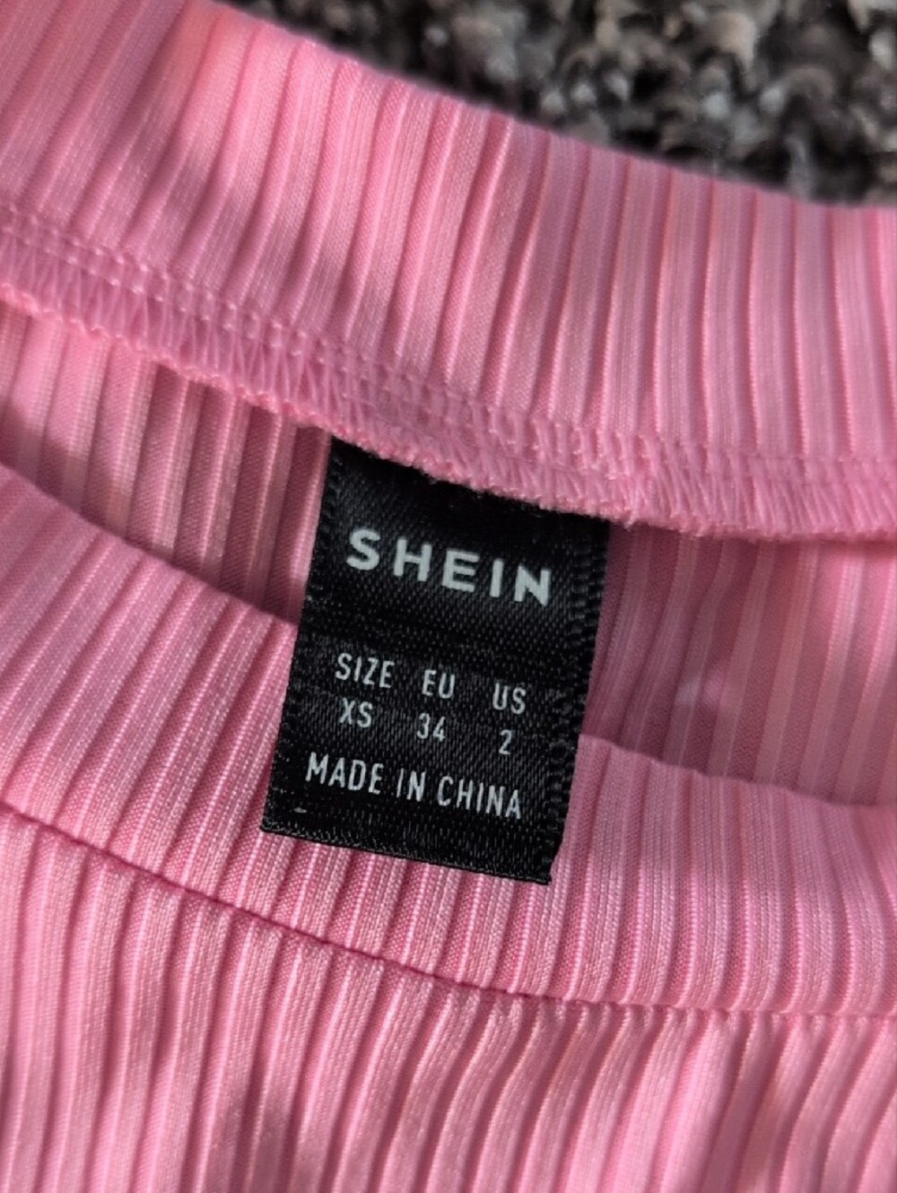 SHEIN Pink Ribbed Ruffle-Sleeve Bodysuit - Picture 3 of 3